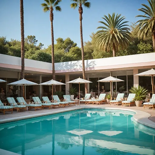 Poolside elegance at the cabana cafe at beverly hills hotel